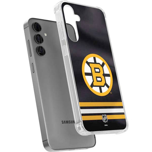 NHL Boston Bruins Home Jersey Galaxy S24 Plus Clear Case